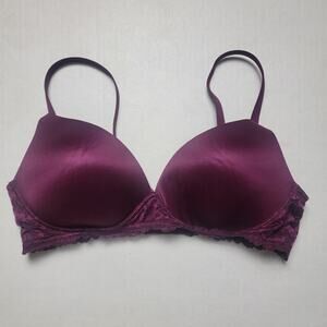 Victoria's Secret Plum No Wire Nursing Bra SZ 38C